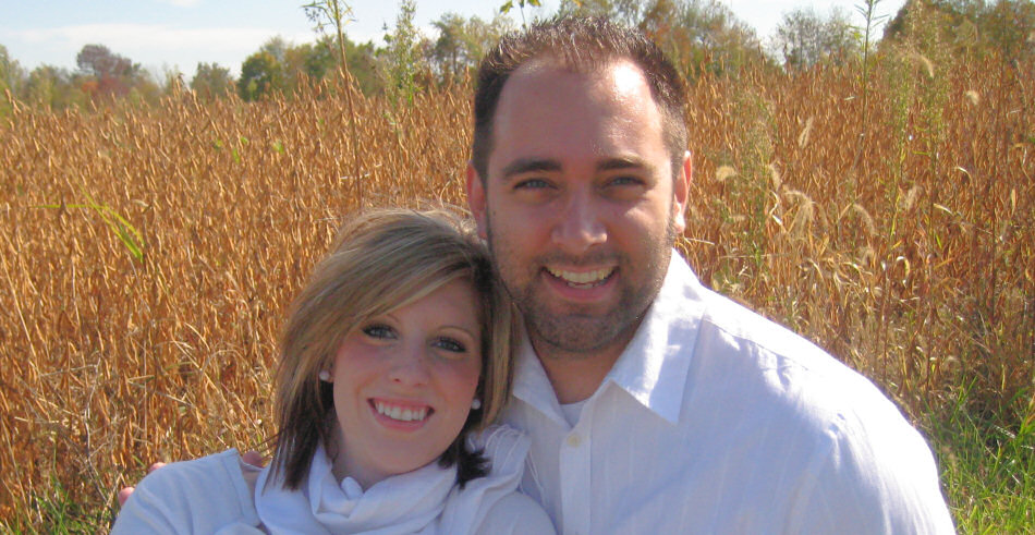 Abi and Justin in the Cook Family farm field